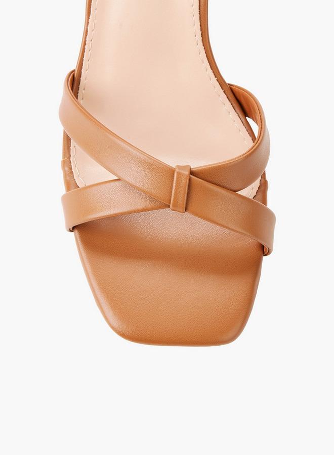 Paprika Women Cross Strap Flared Heel Sandals - Image 5